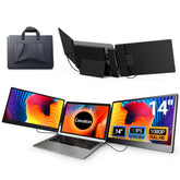 Cevaton S3 Portable Extra Monitor for Laptops | 14” FHD 180° Rotating Screen, Lightweight & Travel-Ready